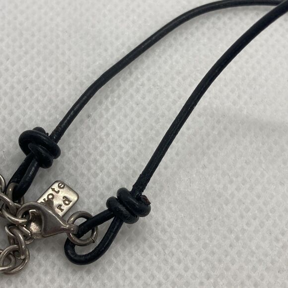 Peyote Bird Black Stone Pendant 16'' - 18'' Necklace Sterling 925 Silver‎ 10g - Picture 7 of 9